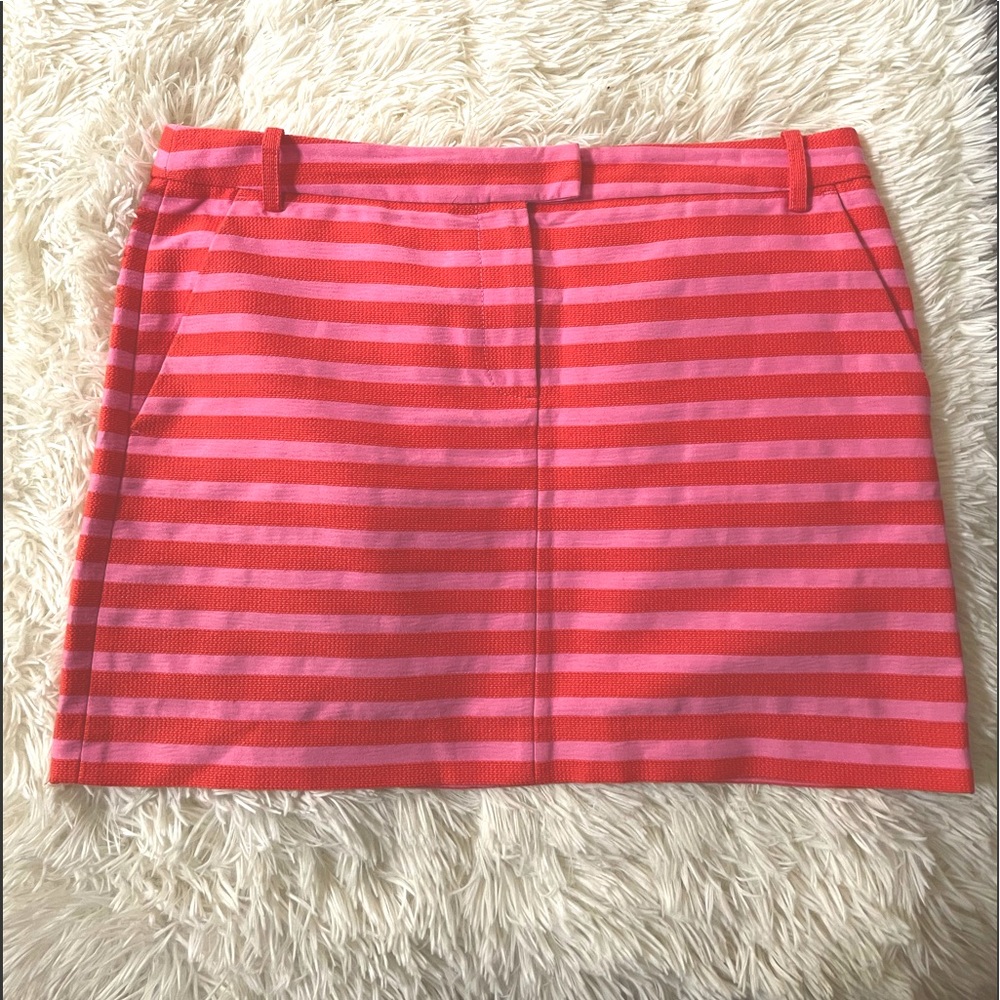 J. Crew size 10 pink and orange summer mini skirt